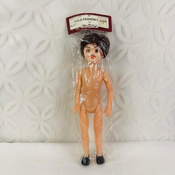 16” Fibre Craft Male Fashion Doll w/ mustache - Picture 3 of 4